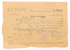 1946 Asbóth Oszkár (1891-1960) feltaláló bűnügyi beidézése