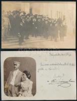 12 db RÉGI fotós képeslap vegyes minőségben: társaságok, családok / 12 pre-1945 photo postcards in m...