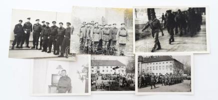 6 darab munkásőröket ábrázoló fotó, 9x14 cm