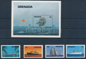 1984 Hajók sor + blokk Mi 1307-1310 + Mi 128