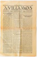 A villamos című újság 1928 feburár 1-i száma