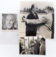 3 darab Kádár Jánosról készült fotó, 17,5x17 cm alatt