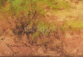 Neogrády László (1896-1962): Libapásztorlány. Olaj, vászon, jelezve balra lent. Dekoratív fakeretben...