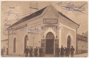 1912 Tenke, Tinca; Petőfi utcai részlet, Ritter Jakab üzlete és saját kiadása / street, shop (fa)