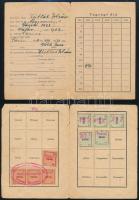 1947 Pácin, Újbirtokosok és Földhözjutottak Országos Szövetsége (UFOSZ) tagsági könyv + 1948 Földmun...