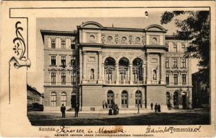 Temesvár, Timisoara; színház. Csendes Jakab, Divald Károly 774. sz. / theatre. Art Nouveau, floral (Rb)