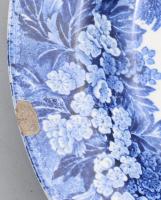 Wedgwood régi hajómintás tál, jelzett, lepattanással, d: 25 cm