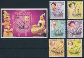 1991 Amerika felfedezésének 500. évfordulója sor + blokk Mi 1115-1120 A + Mi 62 A