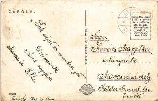 1942 Zabola, Zabala (Háromszék, Treiscaune); "Üdvözlet a visszatért Erdélyből" bevonulás u...