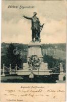 1905 Segesvár, Schässburg, Sighisoara; Petőfi szobor. Fritz Teutsch kiadása / statue, monument (EK)