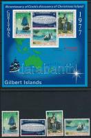 1977 James Cook Karácsony-szigetének felfedezésének 200. évfordulója sor + blokk Mi 295-298 + Mi 4