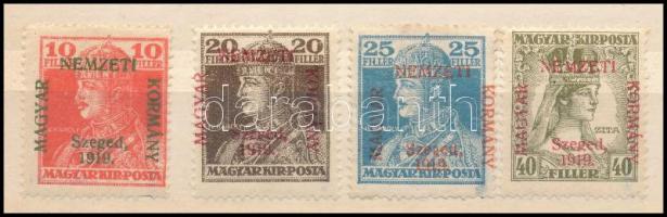 Szeged 1919 Károly-Zita sor, Bodor vizsgálójellel (**23.000) (25f falcos / hinged)