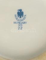 Hollóházi 5 darabos összeállítás, közte paradicsommadár mintás váza, m: 24,5 cm