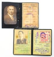 1922-1943 M. Kir. Államvasutak (MÁV) igazolványok, 5 db, változó állapotban