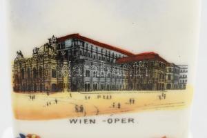 Wictoria asztali dohányzó készlet, bécsi látképekkel. Matricás, jelzett, hibátlan