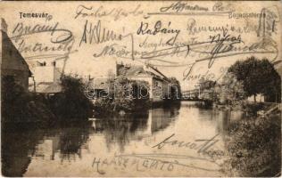 1909 Temesvár, Timisoara; Béga csatorna / Bega riverside (fl)