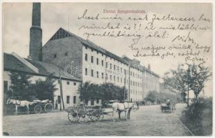 1910 Detta, Ghedu, Deta; Hengermalom. Ballon L. kiadása / steam mill + "BÁZIÁS - BUDAPEST 4 A" sz. vasúti mozgóposta bélyegző (EK)