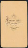 cca 1870 Elegáns fiatalember portréja, vizitkártya Lengyel Samu (Kassa és Balatonfüred) műterméből, ...
