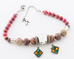 Minerál nyaklánc és klipsz pár