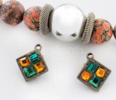 Minerál nyaklánc és klipsz pár