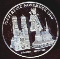 NSZK 1980. "II. János Pál pápa látogatása Bajorországban" Ag emlékérem 10g T:PP