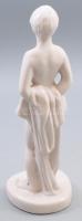 Király jelzéssel női akt, mázas kerámia, m: 34 cm