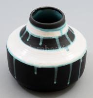 Szombathy Zsuzsa: Retró kerámia váza, jelzett, hibátlan, m: 14 cm