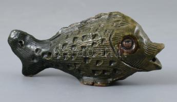 Hal alakú síp. Alföld, cca 20. sz. eleje, h: 12 cm