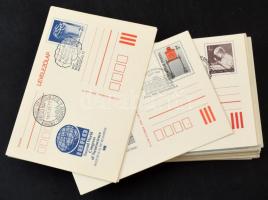 Kb 30 db díjjegyes levelezőlap az 1980-as évekből, javarészt használatlan