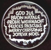 NSZK DN "Karácsony" Ag emlékérem 15g T:PP