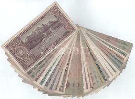 Vegyes, 31db-os magyar Pengő bankjegytétel T:F,VG