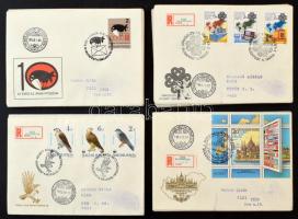 Kb 35 db címezetlen FDC, közte blokkok és ajánlott is