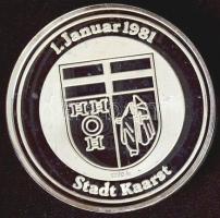 NSZK 1981. "Kaarst" Ag emlékérem 15g T:PP