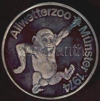 NSZK 1974. "Münsteri állatkert" Ag emlékérem 15g T:PP