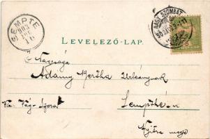 1903 Szomolány, Szomolyán, Smolenice; várrom. Fischer Hugó kiadása (Nagyszombat) / castle / Smolenic...