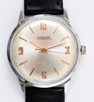 Raketa férfi karóra, kézi felhúzós szerkezettel. Hibátlan, működő állapotban, frissen szervizelt, új szíjjal d: 36 mm