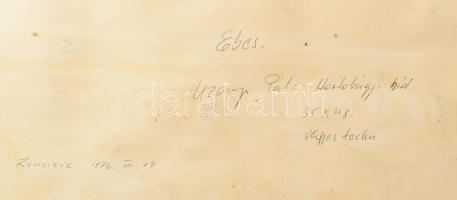 Uzonyi Pál (1923-1986): Hortobágyi híd - Túrkeve, 1976.. Akvarell, pasztell, papír, jelezve jobbra l...