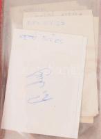 cca 1990-es évek vége / 2000-es évek első fele Ferencvárosi Torna Club (FTC) tagjainak aláírásai pap...