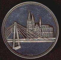 NSZK 1967. "100 éves a Kölner Bank" Ag emlékérem 21g T:2