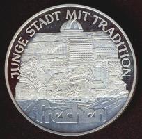 NSZK 1977. "1100 éves Frechen" Ag emlékérem 51g T:PP