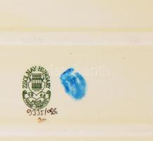 Zsolnay pillangó mintás szendvicses készlet, kínáló h: 45 cm, 6 darab tál d: 17 cm. Jelzett, hibátla...