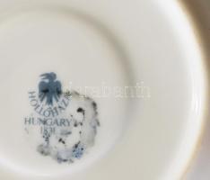 Hollóházi Hajnalka mintás mokkás / kávés készlet, Kézzel festett, jelzett, teljes, hibátlan