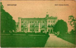 Oroszvár, Rusovce (Pozsony, Pressburg, Bratislava); Gróf Lónyay kastély. Preisak György kiadása / castle (EB)