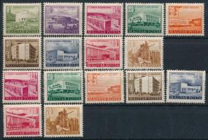 1953 Épületek II. sor + 7 db bélyeg, képméretre átnézetlen