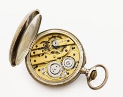 Ancre Spiral Brequet ezüst (Ag) tokos zsebóra, jelzett, működik, d: 5 cm, bruttó 91g