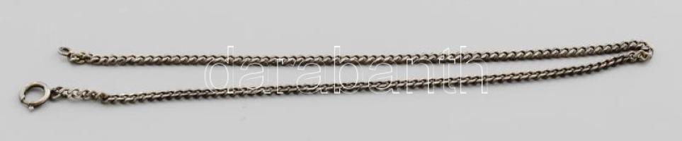 Ezüst (Ag) zsebóralánc, jelzés nélkül, h: 46 cm, nettó 21g