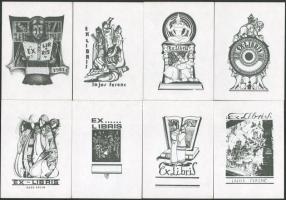 Lajos Ferenc (1912-1998): 24 db ex libris. Nyomat, papír, részben jelzett a nyomaton. Karton tokban....