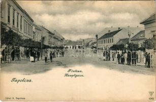 Tapolca, Fő utca, szálloda, üzletek. Löwy B. kiadása (r)