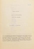 Csurka István: Versenynap - Dráma két részben, cca 1980, Szerzői Jogvédő Hivatal - Színházi Osztály. Kiadatlan szövegkönyv. Papírkötésben, írógéppel lejegyezve. Jó állapotban.108p.