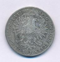 1860B 1Fl Ag "Ferenc József" (12,24g) T:VF ph., patina